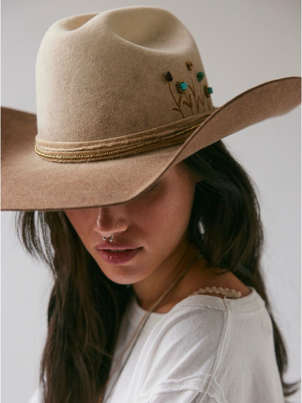 Free people Cassidy stone wool hat